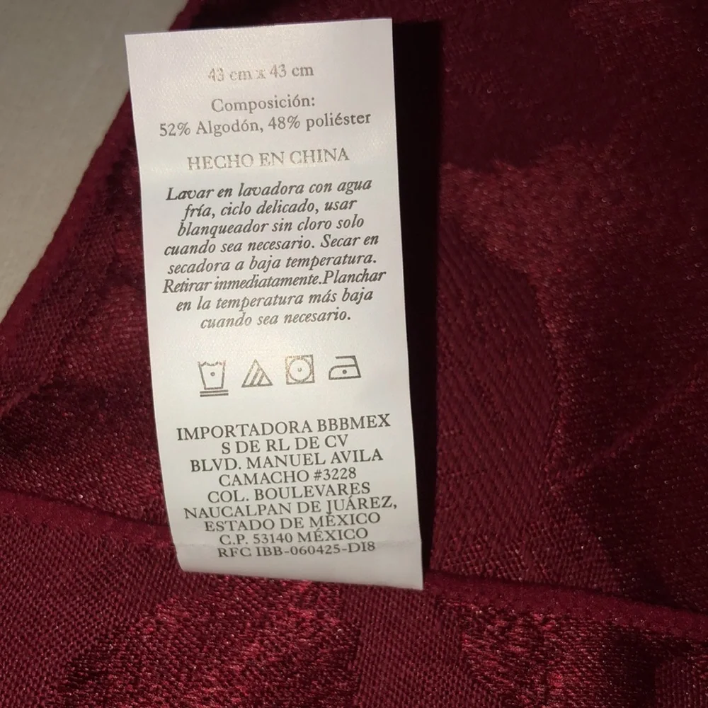 Dasmask Harvest Autumn Gatherings Thanksgiving Napkins Set (4) Burgundy Red‎
